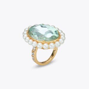 Kurt Geiger London Large Belgravia Ring Green Sz7/8/9